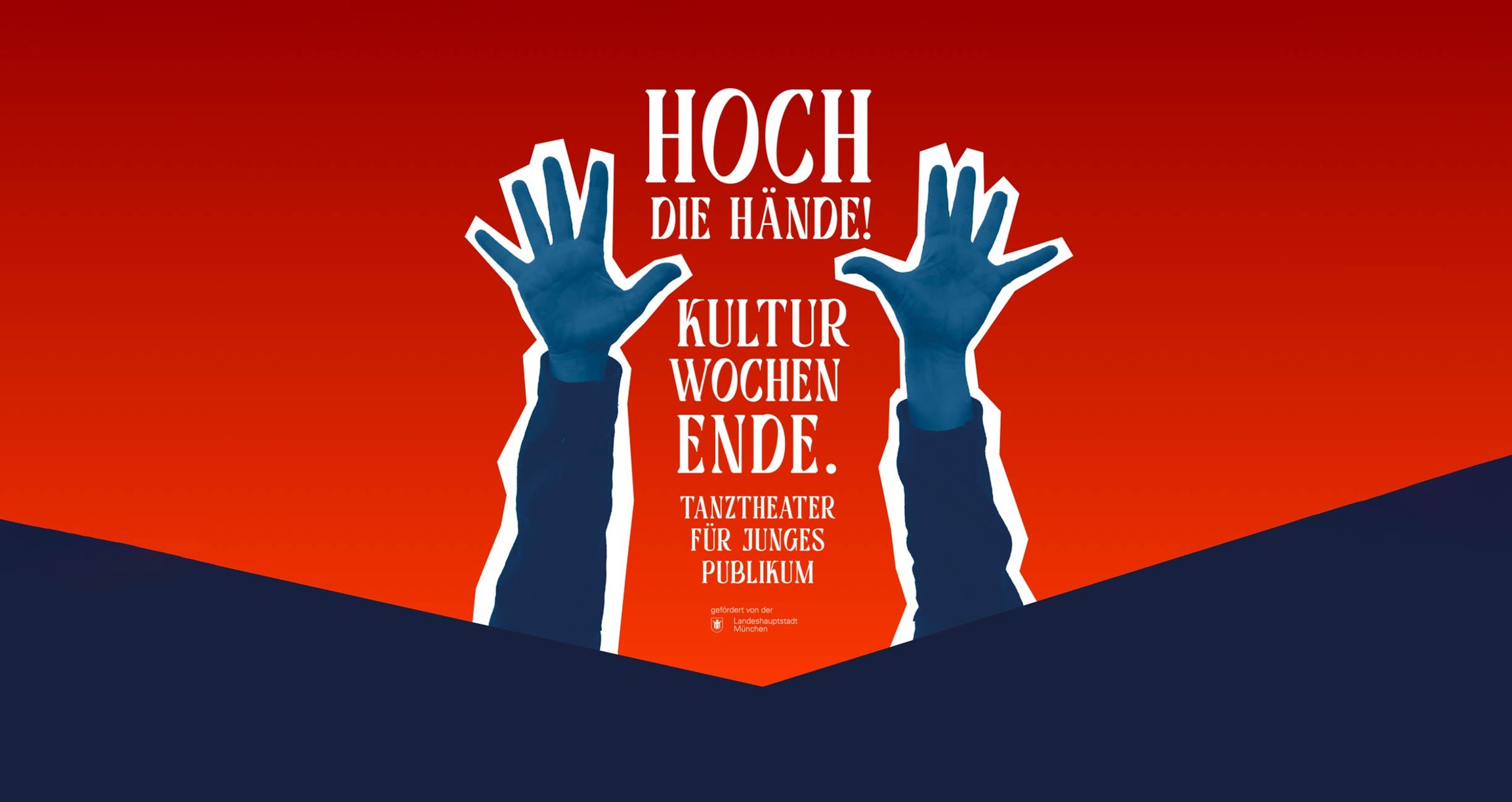 Hoch die Hände Kulturwochenende Grafik mit zwei Händen