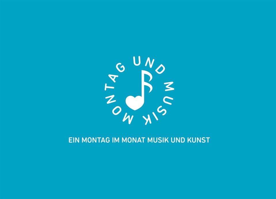 Der Logo-Schriftzug der Montag und Musik-Reihe vor einem einfarbigen Hintergrund.